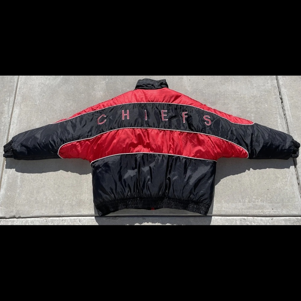 Pro Player Red and Black Chiefs Puffer Jacket